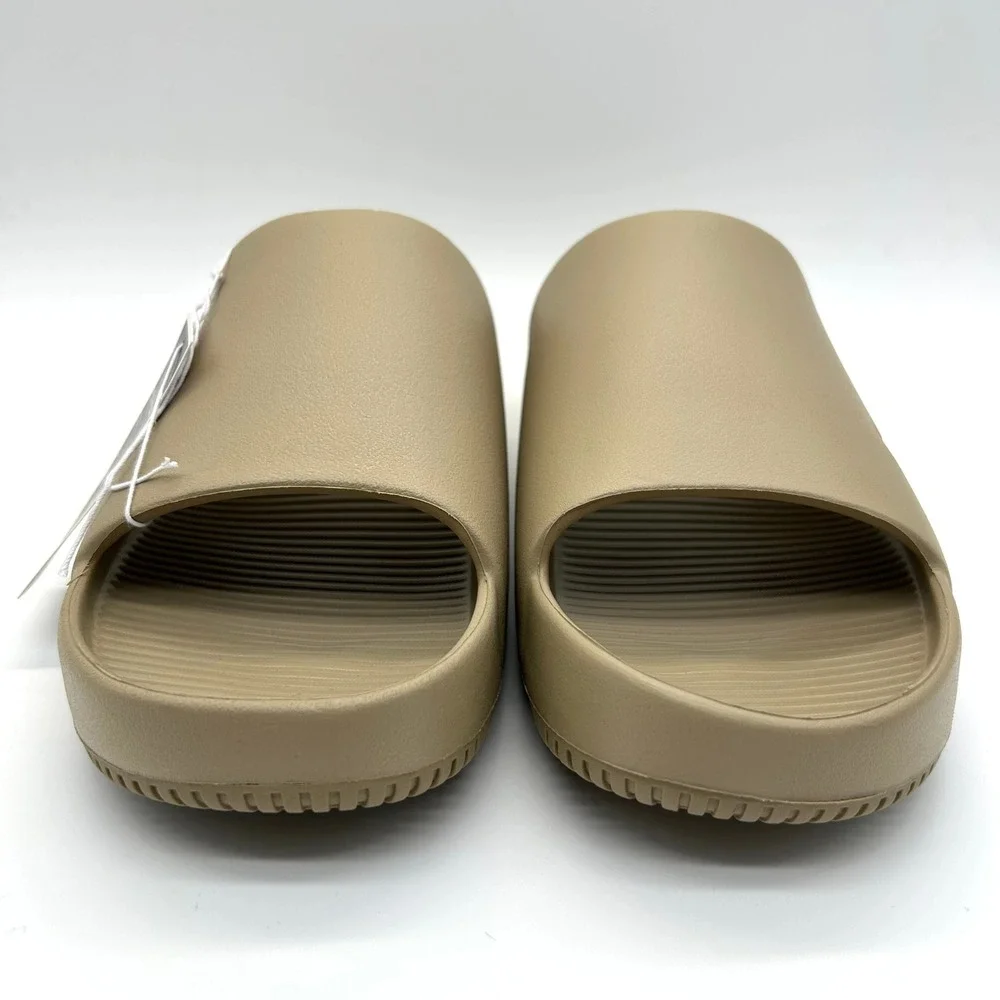 Nike Calm Slide Mens 12 Womens 13 Khaki Tan FD4116-201 Minimalist Foam Sandals